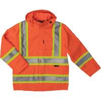 Ripstop Safety Rain Jacket, Polyester, X-Small, High Visibility Orange Rideout Tool & Machine Inc.