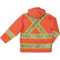Ripstop Safety Rain Jacket, Polyester, X-Small, High Visibility Orange Rideout Tool & Machine Inc.