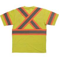 Short Sleeve Safety T-Shirt, Cotton, X-Small, High Visibility Lime-Yellow Rideout Tool & Machine Inc.