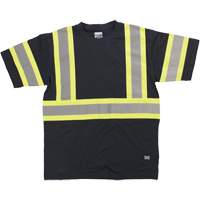 Short Sleeve Safety T-Shirt, Cotton, X-Small, Black Rideout Tool & Machine Inc.