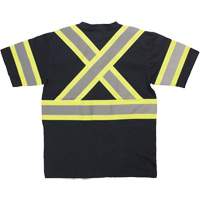 Short Sleeve Safety T-Shirt, Cotton, X-Small, Black Rideout Tool & Machine Inc.