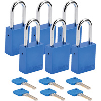 Cadenas de s&eacute;curit&eacute;, Cadenas de s&eacute;curit&eacute;, Cl&eacute;s diff&eacute;rentes, Aluminium, Largeur de 1-1/2" Rideout Tool & Machine Inc.