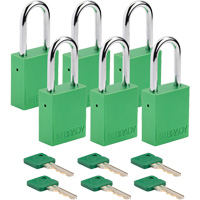 Cadenas de s&eacute;curit&eacute;, Cadenas de s&eacute;curit&eacute;, Cl&eacute;s diff&eacute;rentes, Aluminium, Largeur de 1-1/2" Rideout Tool & Machine Inc.