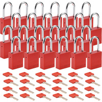Cadenas de s&eacute;curit&eacute;, Cadenas de s&eacute;curit&eacute;, Cl&eacute;s diff&eacute;rentes, Aluminium, Largeur de 1-1/2" Rideout Tool & Machine Inc.