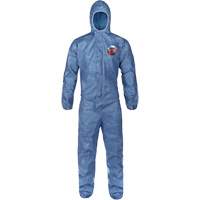 Hooded Coveralls, Large, Blue, MicroMax&reg; VP Rideout Tool & Machine Inc.