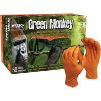 Gants jetables GreenMonkey, Petit, Nitrile, 6 mils, Sans poudre, Orange Rideout Tool & Machine Inc.