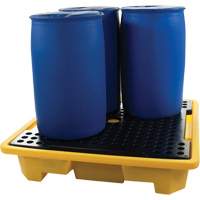 4-Drum Spill Pallet, 66 US gal. Spill Capacity, 57.5" x 57.5" x 12" Rideout Tool & Machine Inc.