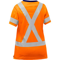 Bisley&reg; Women's X-Back Short Sleeve Shirt, Poly-Cotton, Small, High Visibility Orange Rideout Tool & Machine Inc.