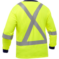 Bisley&reg; X-Back Long Sleeve Shirt, Poly-Cotton, Small, High Visibility Lime-Yellow Rideout Tool & Machine Inc.