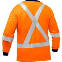 Bisley&reg; X-Back Long Sleeve Shirt, Poly-Cotton, Small, High Visibility Orange Rideout Tool & Machine Inc.