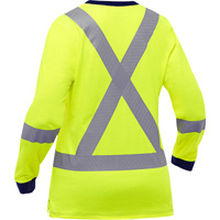 Bisley&reg; Women's X-Back Long Sleeve Shirt, Poly-Cotton, Small, High Visibility Lime-Yellow Rideout Tool & Machine Inc.