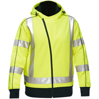 Bisley&reg; X-Back Women's Contoured Full Zip Hooded Sweatshirt with Sherpa Lining, Small, High Visibility Lime-Yellow Rideout Tool & Machine Inc.