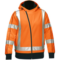 Bisley&reg; X-Back Women's Contoured Full Zip Hooded Sweatshirt with Sherpa Lining, Small, High Visibility Orange Rideout Tool & Machine Inc.