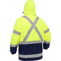 Bisley&reg; X-Back Extreme Cold Jacket with Navy Bottom, Polyester, High Visibility Lime-Yellow, 2X-Large Rideout Tool & Machine Inc.