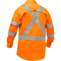 Bisley&reg; X-Back Women's Long Sleeve Work Shirt with X-Airflow, Poly-Cotton, Small, High Visibility Orange Rideout Tool & Machine Inc.