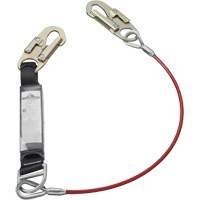 SA-5500-4 Shock Absorbing Lanyard, 4', Snap Hook Center, Snap Hook Leg Ends, Galvanized Steel Rideout Tool & Machine Inc.