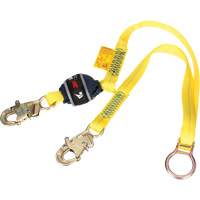 Tie-Back Web Shock-Absorbing Lanyard, 6', Snap Hook Center, Snap Hook Leg Ends, Polyester Rideout Tool & Machine Inc.