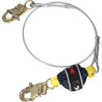 Cable Shock-Absorbing Lanyard, 6', Snap Hook Center, Snap Hook Leg Ends, Galvanized Steel Rideout Tool & Machine Inc.
