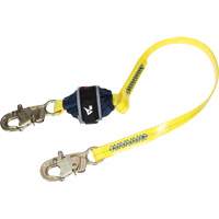 Coated Web Shock-Absorbing Lanyard, 4', Snap Hook Center, Snap Hook Leg Ends Rideout Tool & Machine Inc.