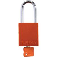 Velocity Plus Safety Lockout Padlock, Orange, Keyed Alike, Aluminum, 1-1/2" Width Rideout Tool & Machine Inc.