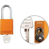 Velocity Plus Safety Lockout Padlock, Orange, Keyed Alike, Aluminum, 1-1/2" Width Rideout Tool & Machine Inc.