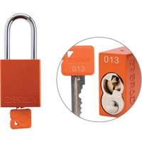 Velocity Plus Safety Lockout Padlock, Orange, Keyed Alike, Aluminum, 1-1/2" Width Rideout Tool & Machine Inc.