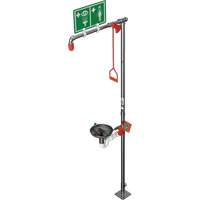 Douche combin&eacute;e avec cuvette ouverte en acier inoxydable et entr&eacute;e sup&eacute;rieure, Socle Rideout Tool & Machine Inc.