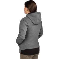 Chandail &agrave; capuchon chauffant M12 avec pile, Femmes, Moyen, Gris, Poly-coton Rideout Tool & Machine Inc.