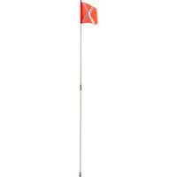 Heavy-Duty Safety Whip, Threaded Mount, 8' High, Orange with Reflective X Rideout Tool & Machine Inc.