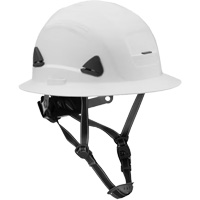 Casque Fibre Metal de style escalade avec bordure compl&egrave;te, R&eacute;pond aux normes CSA type 2, Suspension Rochet, Non ventil&eacute; Rideout Tool & Machine Inc.