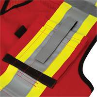 6678 High-Visibility Antimicrobial Mesh-Back Surveyor Vest, Red, Small, Polyester Rideout Tool & Machine Inc.