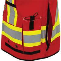 6678 High-Visibility Antimicrobial Mesh-Back Surveyor Vest, Red, Small, Polyester Rideout Tool & Machine Inc.