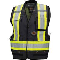 6679 High-Visibility Antimicrobial Mesh-Back Surveyor Vest, Black, Small, Polyester Rideout Tool & Machine Inc.
