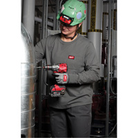 T-shirt &agrave; manches longues avec poches GRIDIRON, Femmes, T-petit, Bleu Rideout Tool & Machine Inc.