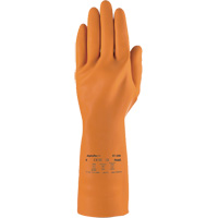 AlphaTec&reg; 87-208 Heavy-Duty Chemical-Resistant Gloves, Size 7, 12.8" L, Rubber Latex, Cotton/Flock-Lined Inner Lining, 29.5-mil Rideout Tool & Machine Inc.