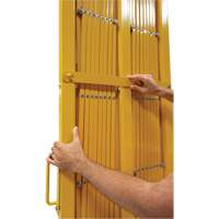 Barri&egrave;re extensible, 84" h x 20' lo, Jaune Rideout Tool & Machine Inc.