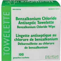 BZK Benzalkonium Chloride Towelette, Towelette, Antiseptic Rideout Tool & Machine Inc.