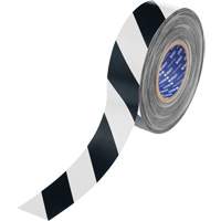 Ruban de marquage pour plancher ToughStripe Max, 2" x 100', Polyester, Noir et blanc Rideout Tool & Machine Inc.