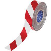 Ruban de marquage pour plancher ToughStripe Max, 2" x 100', Polyester, Rouge et blanc Rideout Tool & Machine Inc.