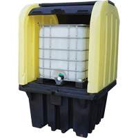 Yellow Roll Top Hardcover Spill Pallet, 65" L x 65" W x 101" H, 5000 lbs. Load Capacity Rideout Tool & Machine Inc.