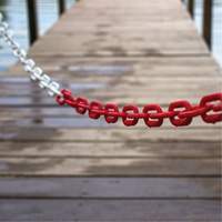 Bicolour Plastic Barrier Chain, Green/White Rideout Tool & Machine Inc.