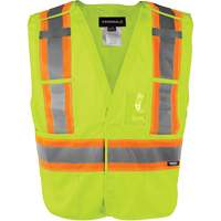 High-Visibility 5-Point Tear Away Vest, High Visibility Orange, Medium/Small, Polyester Rideout Tool & Machine Inc.