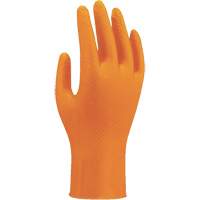 709HVO High-Visibility Disposable Gloves, 7/Small, Nitrile, 8-mil, Powder-Free, Orange Rideout Tool & Machine Inc.