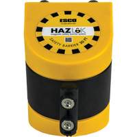 HAZLOK Safety Barrier System, Plastic, Magnetic Mount, 30', Black and Yellow Tape Rideout Tool & Machine Inc.