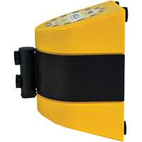 HAZLOK Safety Barrier System, Plastic, Magnetic Mount, 30', Black and Yellow Tape Rideout Tool & Machine Inc.