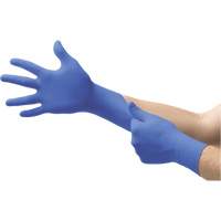 MICROFLEX N21 Disposable Gloves, 6.5/7/Small, Nitrile, 4.7-mil/5.5-mil, Powder-Free, Cobalt, Class 2 Rideout Tool & Machine Inc.