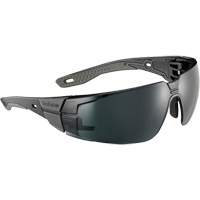 Lunettes de s&eacute;curit&eacute; RUSH+ 2.0 avec monture noire et grise, M/G, Lentille Gris/5,0, Antibu&eacute;e/Anti-&eacute;gratignures, ANSI Z87+ Rideout Tool & Machine Inc.