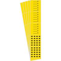Marqueurs de tuyau avec espace vierge suivi du symbole °F , Autocollant, 2-1/4" h x 14" la, Noir sur jaune Rideout Tool & Machine Inc.