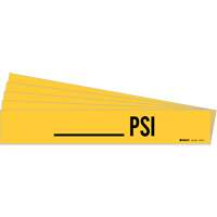 Marqueur de tuyau PSI, Autocollant, 2-1/4" h x 14" la, Noir sur jaune Rideout Tool & Machine Inc.