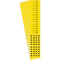 Marqueurs de tuyau PSI, Autocollant, 2-1/4" h x 2-3/4" la, Noir sur jaune Rideout Tool & Machine Inc.